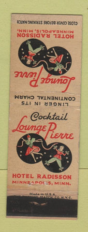 Matchbook Cover - Hotel Radisson Minneapolis MN Lounge Pierre WEAR