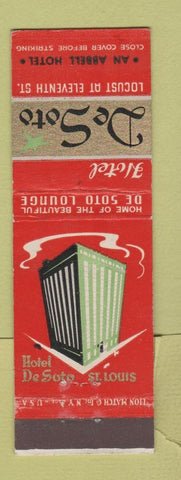 Matchbook Cover - Hotel DeSoto St Louis MO Abbell