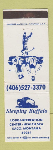 Matchbook Cover - Sleeping Buffalo Lodge Saco MT