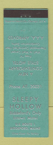 Matchbook Cover - Sleepy Hollow Motel Biddeford ME