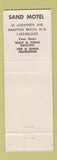 Matchbook Cover - Sand Motel Hampton Beach NH
