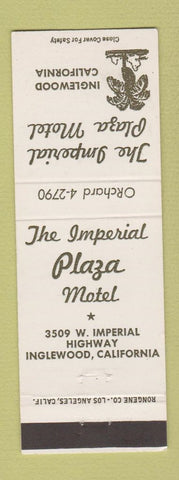 Matchbook Cover - Imperial Plaza Motel Inglewood CA
