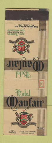 Matchbook Cover - Hotel Mayfair St Louis MO FOR SAFETY