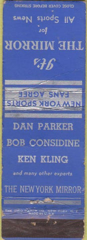 Matchbook Cover - The Mirror New York newspaper? WEAR