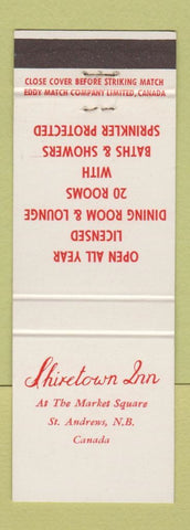 Matchbook Cover - Shiretown Inn St Andrews NB