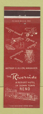 Matchbook Cover - Riverside Resort Hotel Reno NV casino