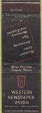 Matchbook Cover - Western Newspaper Union supply hosue