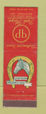 Matchbook Cover - Park Plaza Hotel Baltimore MD Preakness Bar WEAR