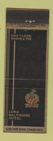 Matchbook Cover - Lord Baltimore Hotel Baltimore MD