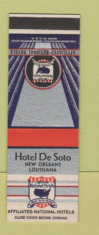 Matchbook Cover - Hotel De Soto New Orleans LA