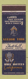 Matchbook Cover - Hull Hotels CA California Chain WORN BACK