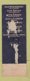 Matchbook Cover - Hull Hotels CA California Chain WORN BACK