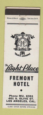 Matchbook Cover - Fremont Hotel Los Angeles CA
