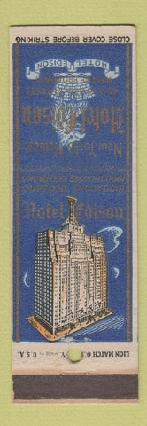 Matchbook Cover - Hotel Edison New York City