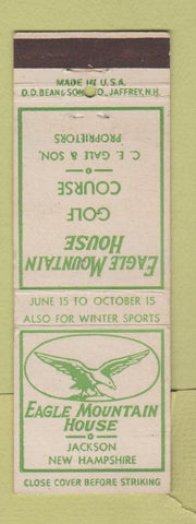 Matchbook Cover - Eagle Mountain House Jackson NH DD BEAN CREASE