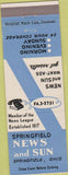 Matchbook Cover - Springfield News and Sun OH