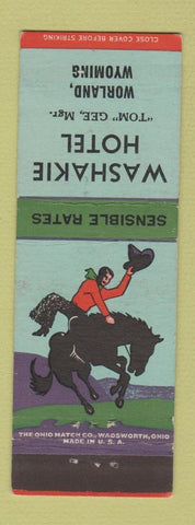 Matchbook Cover - Washakie Hotel Worland WY