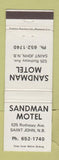 Matchbook Cover - Sandman Motel St John NB