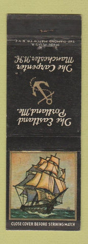 Matchbook Cover - Eastland Carpenter Hotels Manchester NH Portland ME