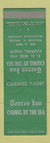 Matchbook Cover - Torres Inn Carmel by the Sea CA