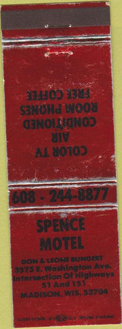 Matchbook Cover - Spence Motel Madison WI WEAR