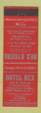 Matchbook Cover - Hotel Rex Athens New York City