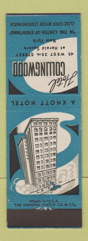 Matchbook Cover - Hotel Collingwood New York City