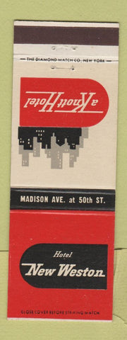 Matchbook Cover - Hotel New Weston New York City Knott
