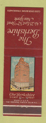 Matchbook Cover - Berkshire Hotel New York City