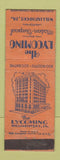 Matchbook Cover - Lycoming Hotel Williamsport PA ORANGE
