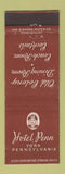 Matchbook Cover - Hotel Penn York PA