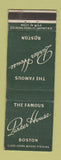 Matchbook Cover - Parker House Hotel Boston MA DD Bean WEAR