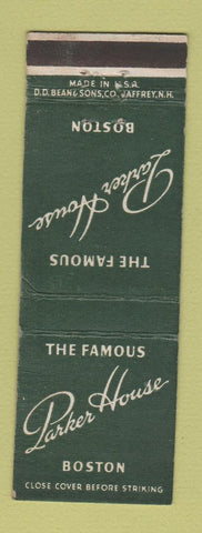 Matchbook Cover - Parker House Hotel Boston MA DD Bean WEAR