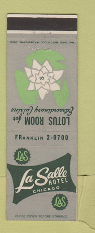 Matchbook Cover - LaSalle Hotel Chicago IL Lotus Room