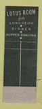 Matchbook Cover - LaSalle Hotel Chicago IL Lotus Room