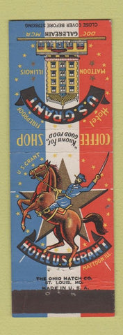 Matchbook Cover - US Grant Hotel Mattoon IL