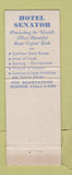 Matchbook Cover - Hotel Senator Sacramento CA