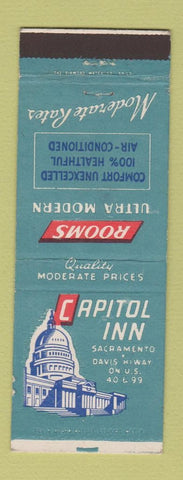 Matchbook Cover - Capitol Inn Sacramento CA