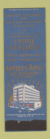 Matchbook Cover - Antlers Hotel San Bernardino CA