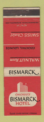 Matchbook Cover - Bismarck Hotel Chicago IL Swiss Chalet