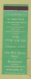 Matchbook Cover - Old Fell House Hotel Wilkes Barre PA