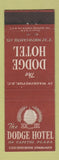 Matchbook Cover - Dodge Hotel Washington DC