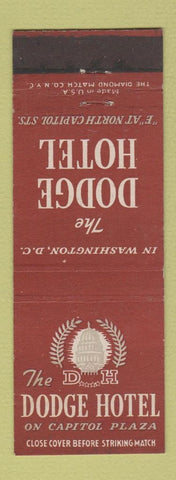 Matchbook Cover - Dodge Hotel Washington DC