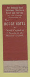 Matchbook Cover - Dodge Hotel Washington DC