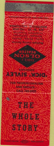 Matchbook Cover - Harold Olson Realtor Marysville CA red
