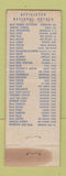 Matchbook Cover - Hotel Admiral Semmes Mobile AL