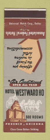 Matchbook Cover - Hotel Westward Ho Phoenix AZ