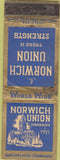 Matchbook Cover - Norwich Union Co WORN