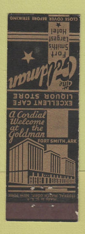 Matchbook Cover - Goldman Hotel Fort Smith AR