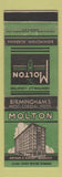 Matchbook Cover - Milton Hotel Birmingham AL